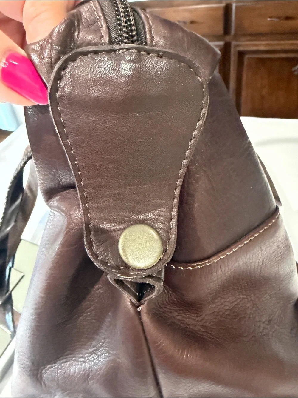 Men's Leather Weekender Bag - Brown Claire Chase FCA
